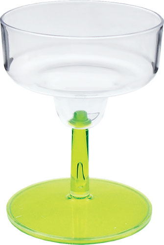 2oz Plastic Margatita Sampler with Choice of Stem Color