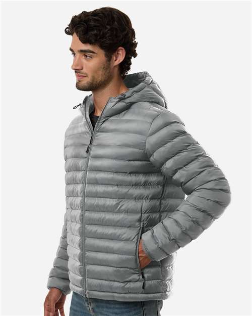 Men's Lightweight Poly-filled Hooded Puffer Jacket - 26715 12