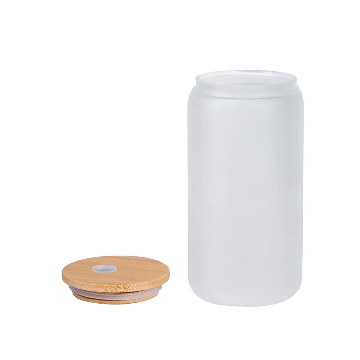 16Oz Can Shaped Tumbler Glass With Lids 8