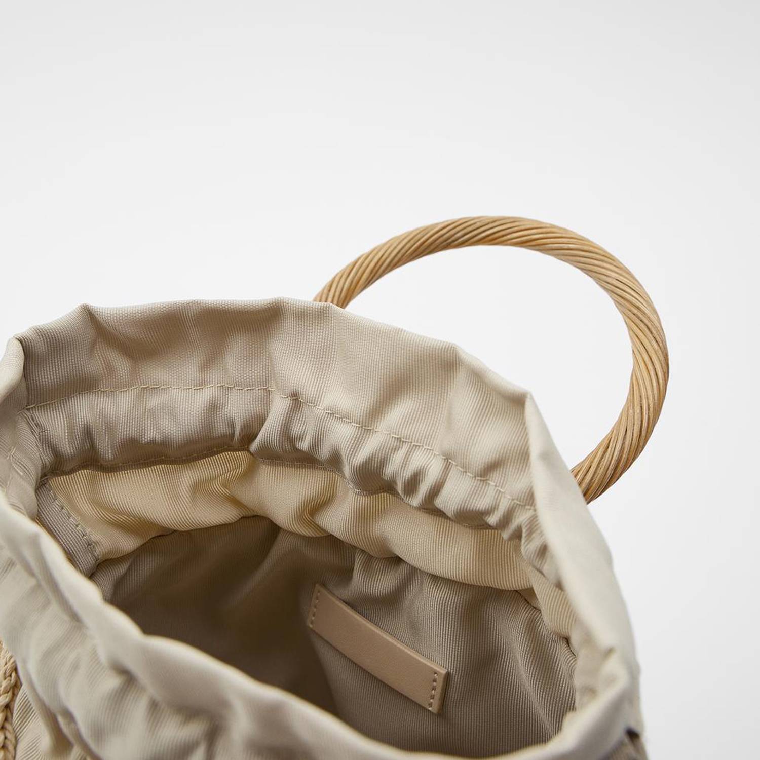 Women Woven Pearl Flower Bucket Tote Bag 5