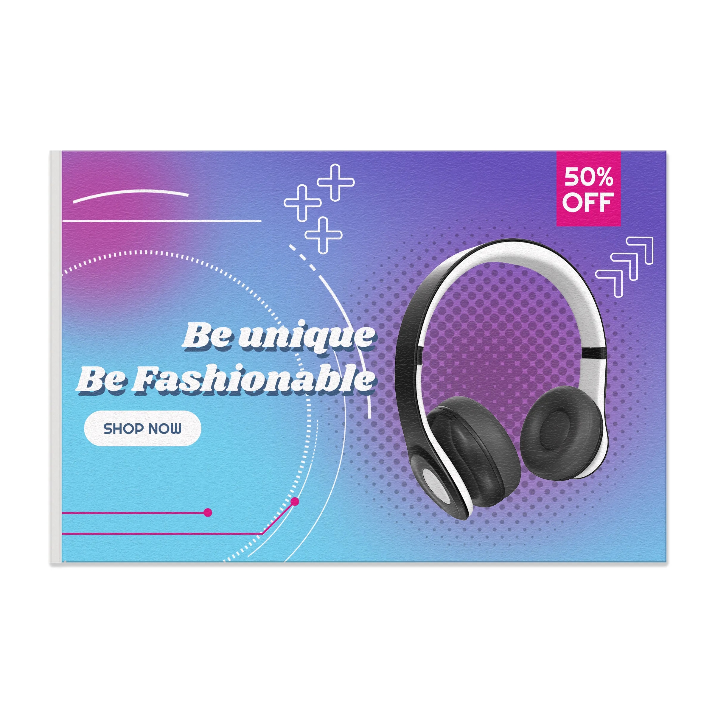 30"x48" Custom Full Color Printed Felt Banner - Solid Back 1