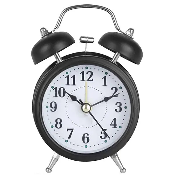 Twin Bell Metal Frame Desk Alarm Clock 7