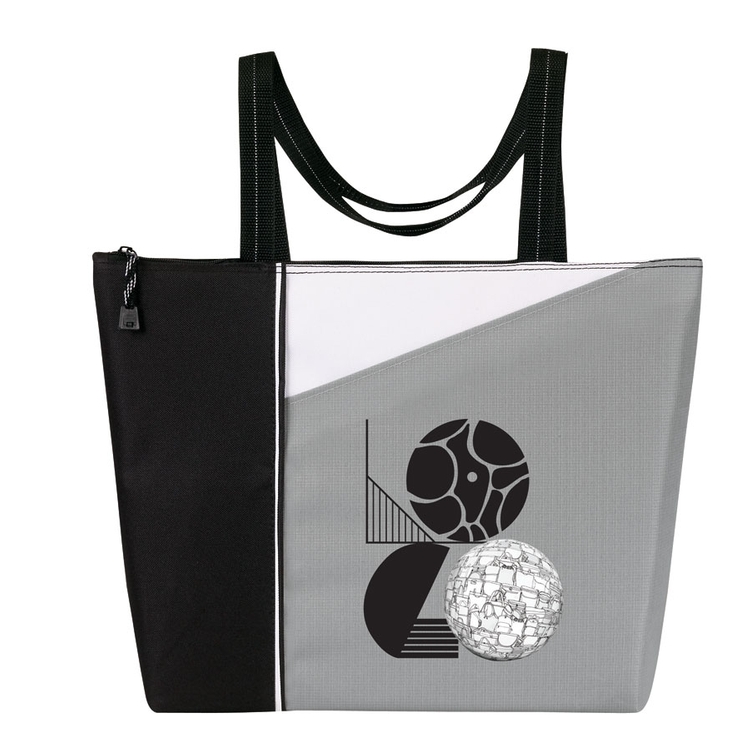 "Slant" All Purpose Zippered Tote Bag 1