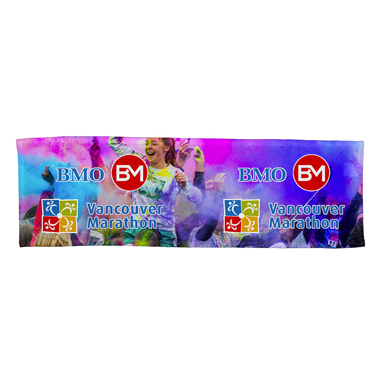 "THE DENALI RAINIER XTRA" - 12" W x 36" H Full Color Sublimation Recycled RPET Cooling Towel 10