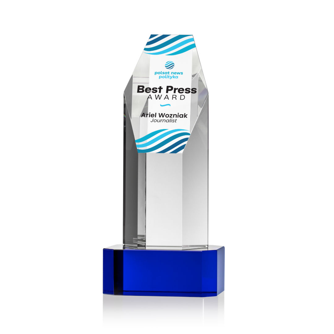 Ashford VividPrint™ Award on Base - Blue 2
