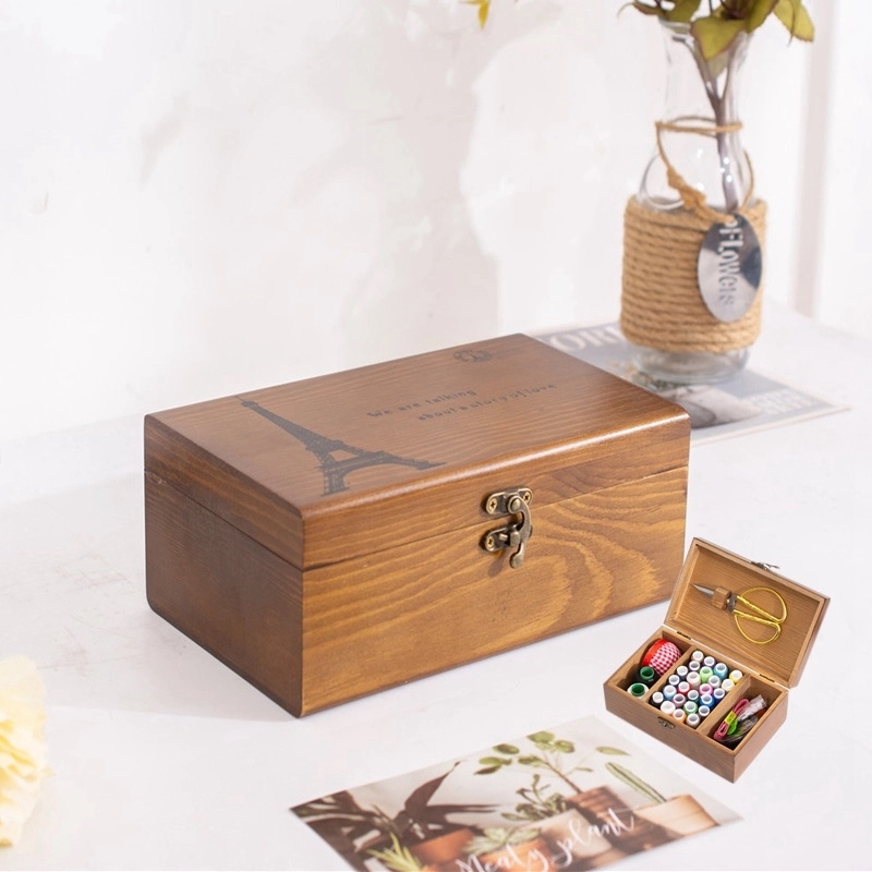 16 In 1 Sewing Kit Set In Wood Box 5