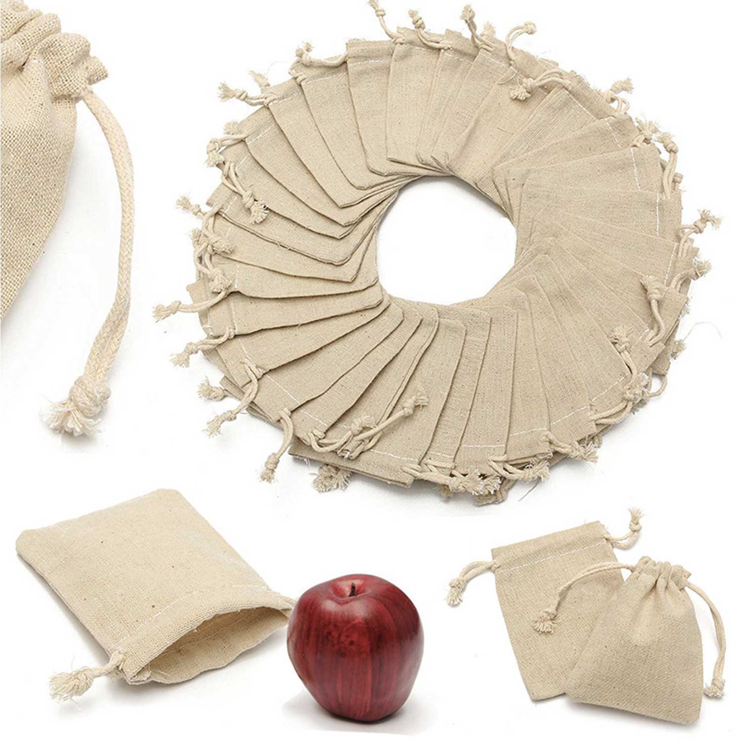 Drawstring Cotton Linen Bag 5