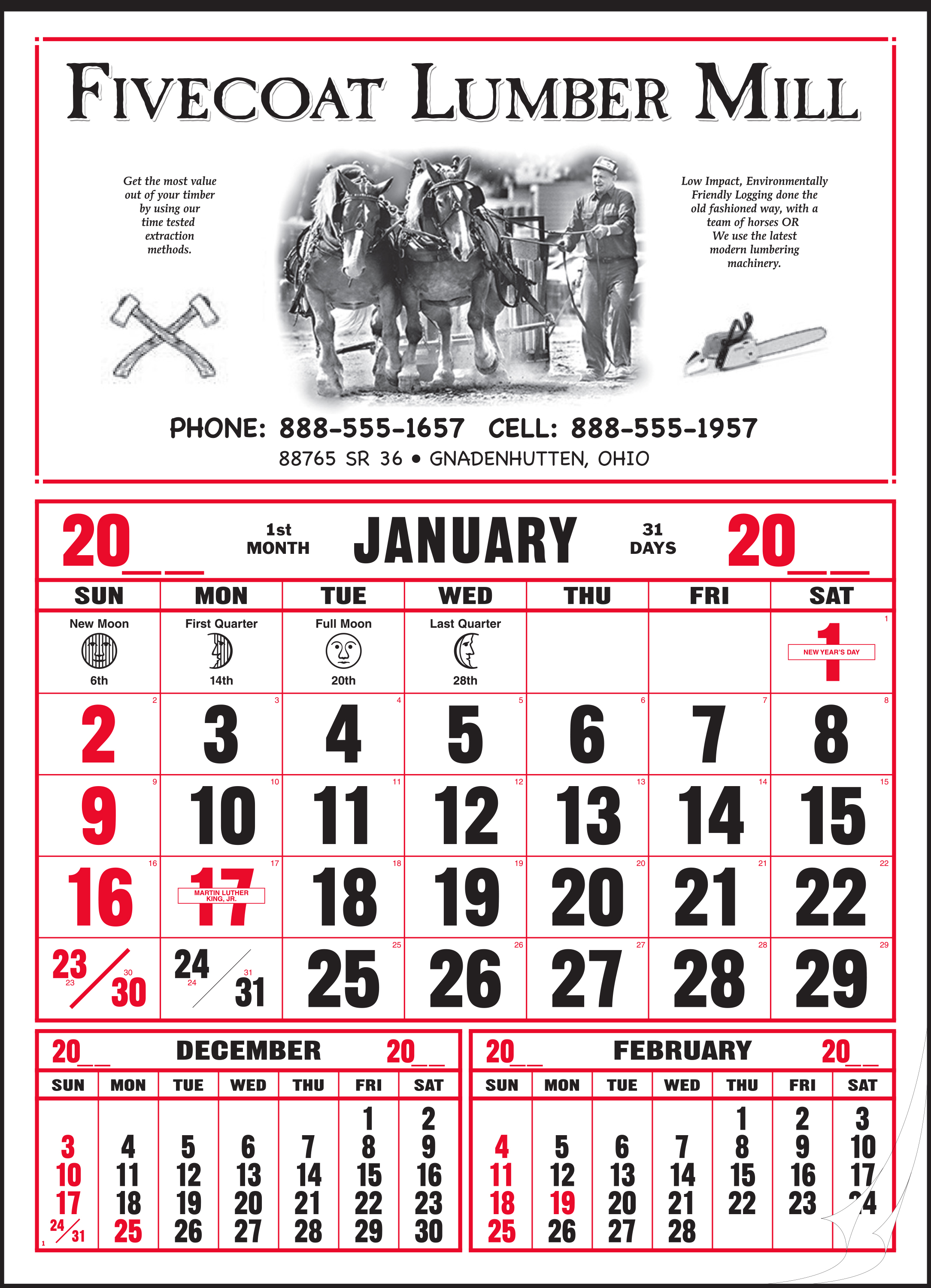 Style 80 Large 12-Sheet Calendar 2