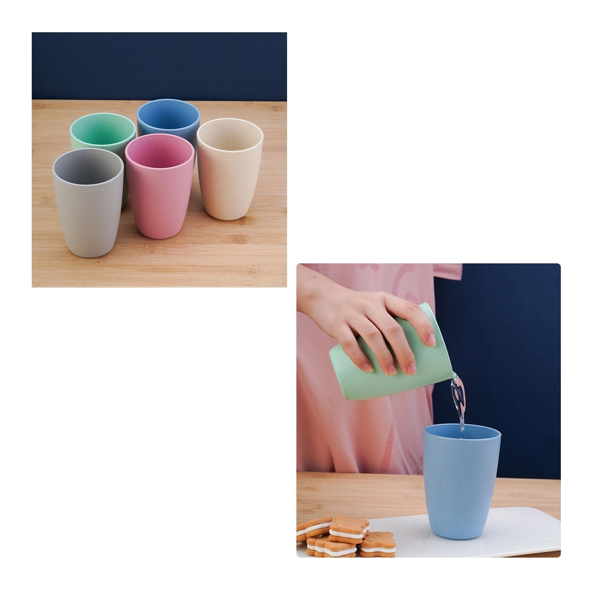 Wheat Straw Reusable Drinking Cups 4