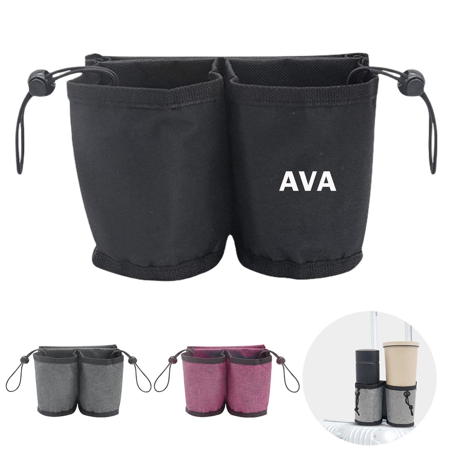 Multifunctional Storage Trolley Case Portable Cup Holder Bag 9
