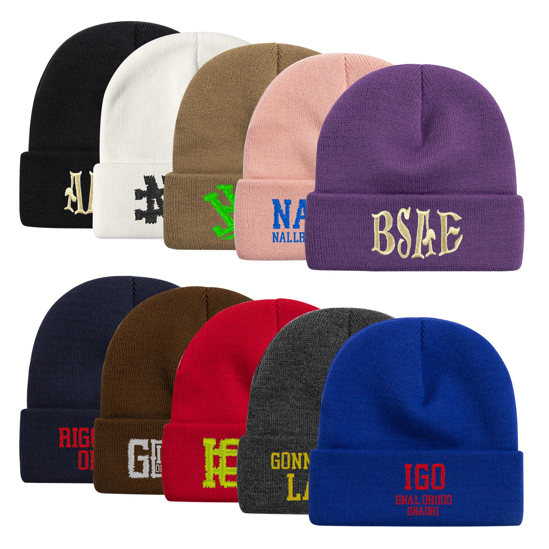 Knitted Beanie Caps With Cuff 2