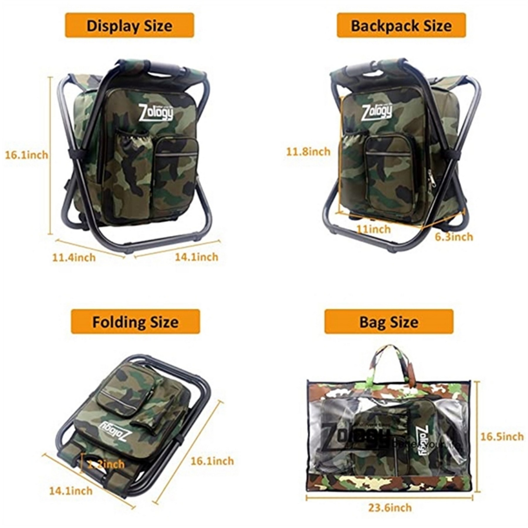 Folding Camping Chair Stool With Cooler Bag 2