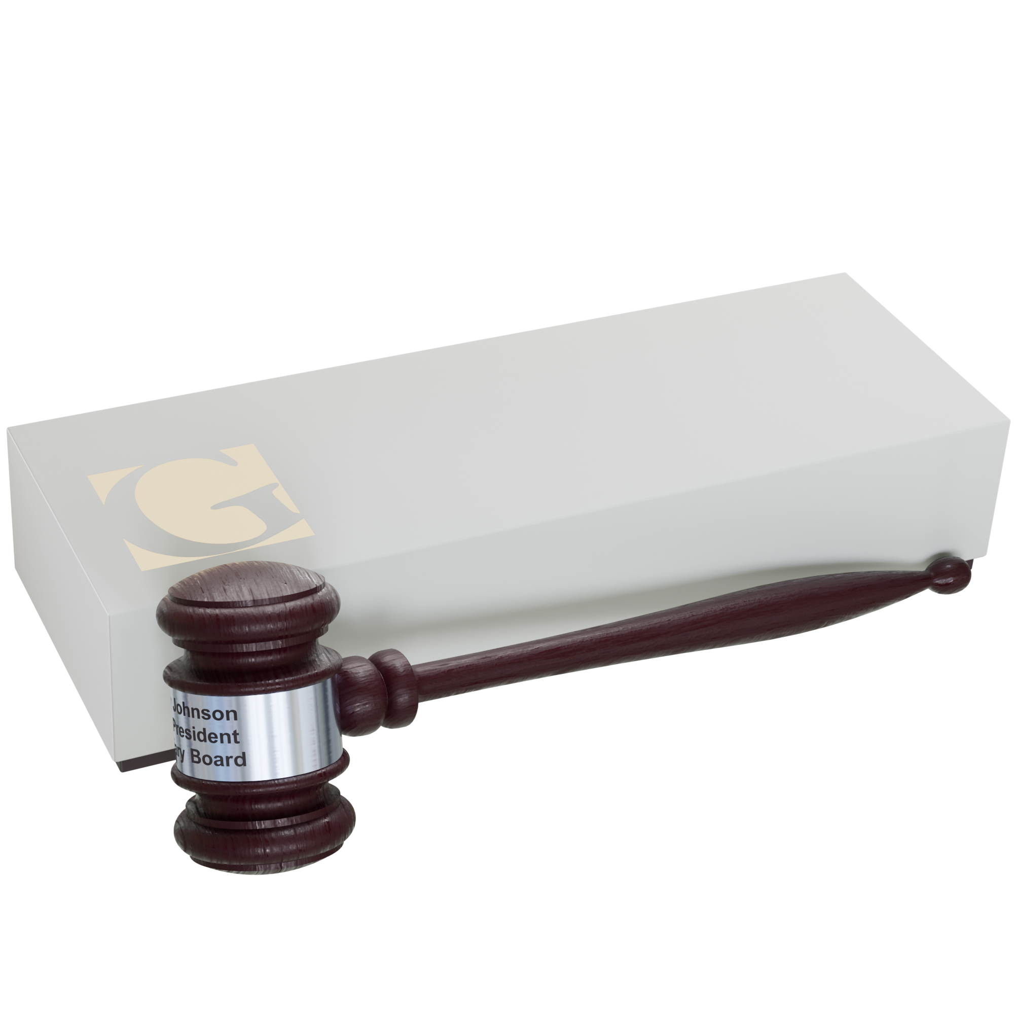 10 1/2" Deep Plum Gavel and Gift Box 1