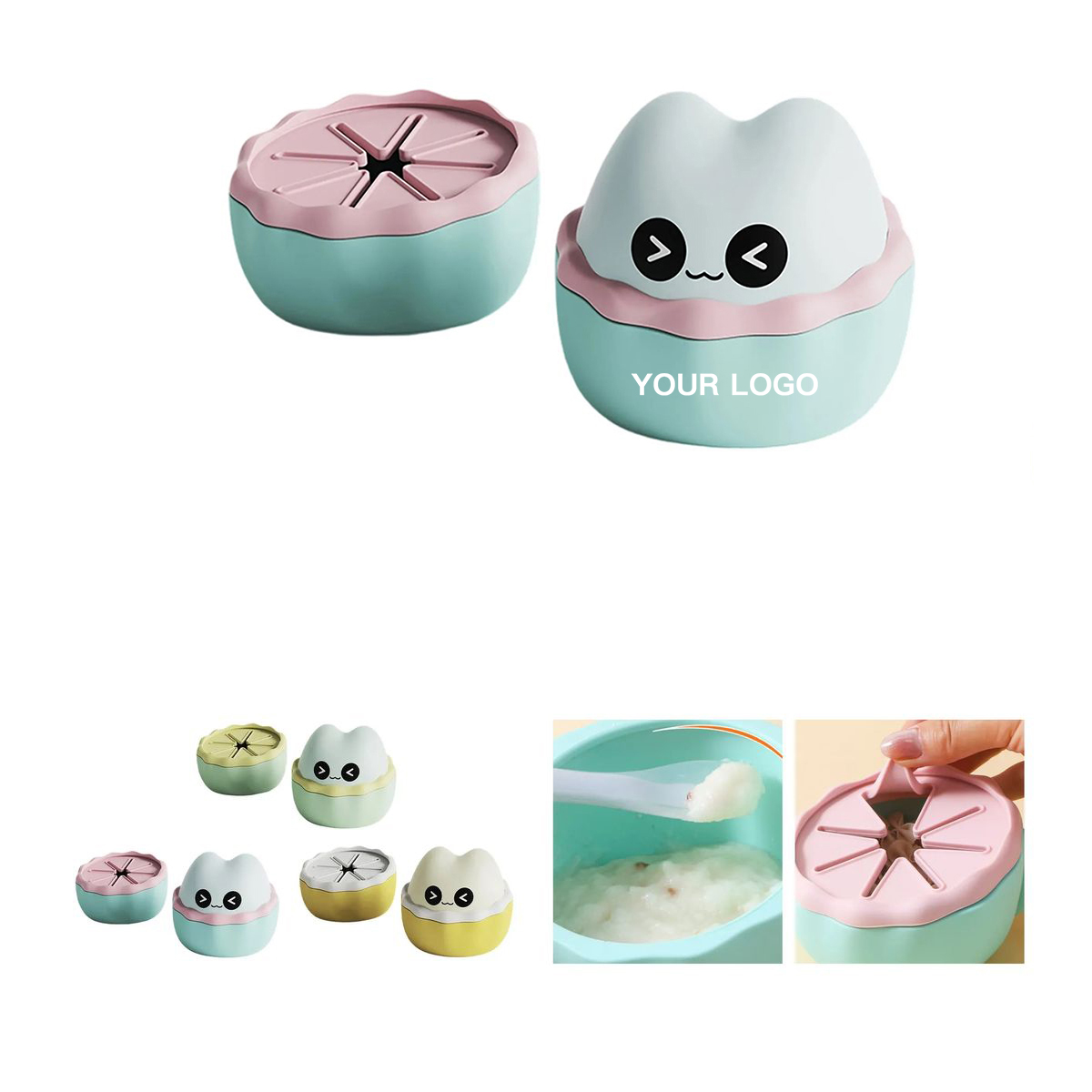 Silicone Snack Container with Lid for Kids 2