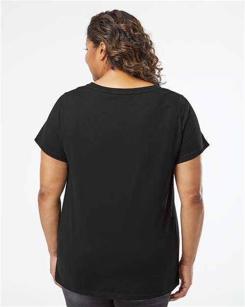 Women's Curvy Collection Fine Jersey V-Neck Tee - 3817 44