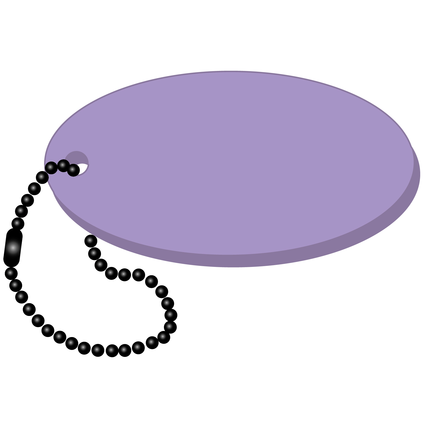 Oval Key Tag 18