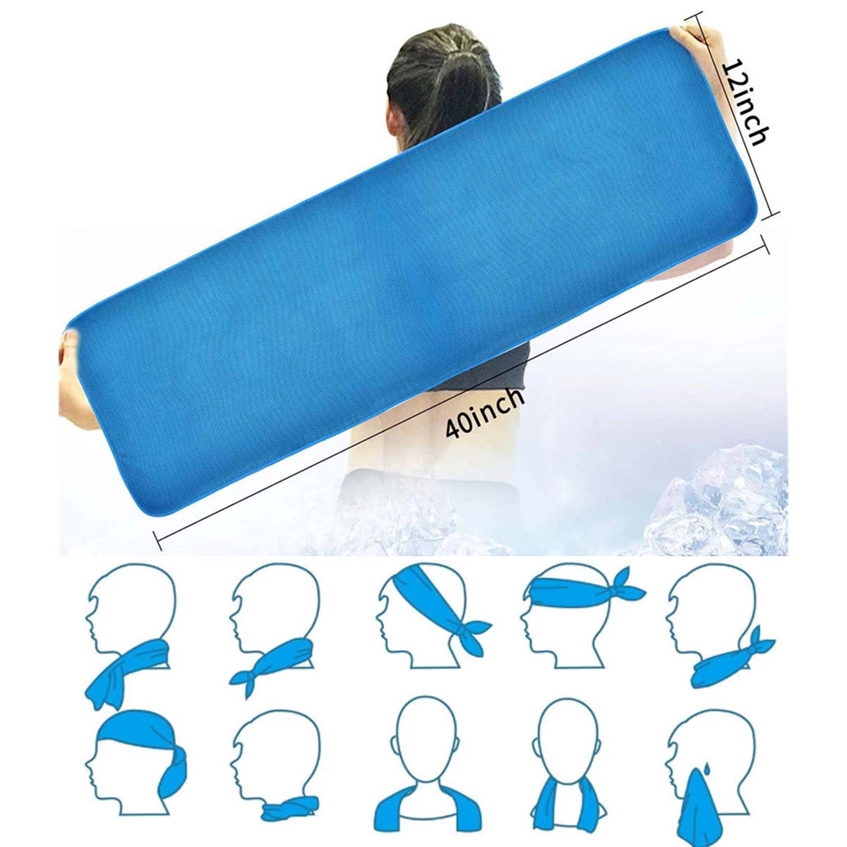 Sport Cooling Microfiber Towel With Carabiner 2