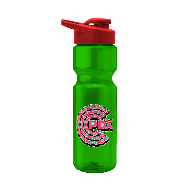 Blazer 28oz Transparent Bike Bottle w/Drink-thru Lid 1220
