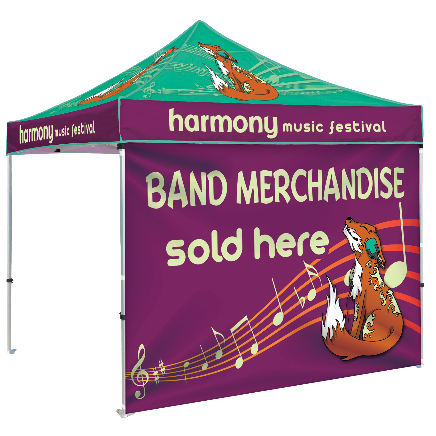 10' Heavy Duty Tent With One Full Double Sided Wall 11