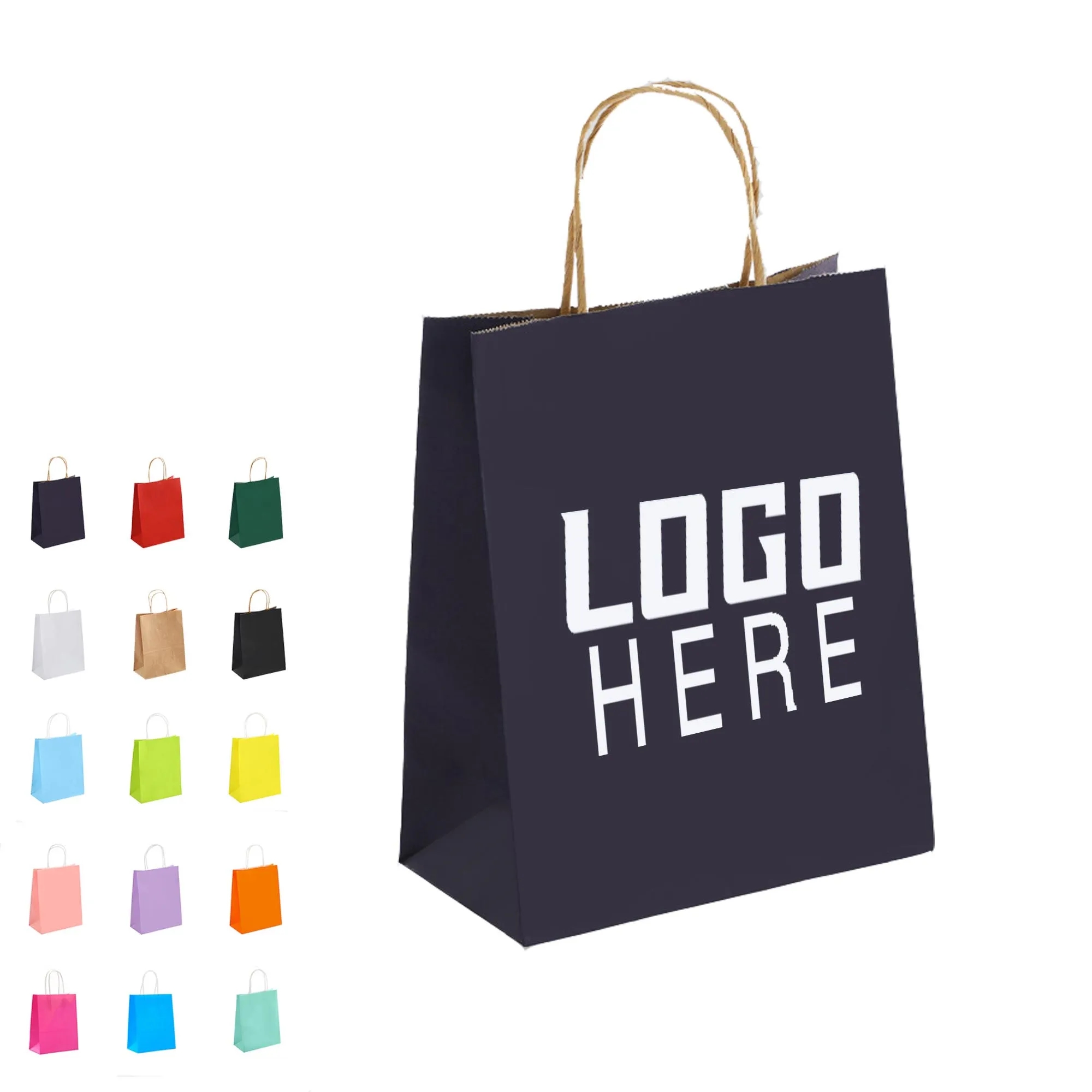 Kraft Paper Shopping Bag With Twisted Rope-inspired Handles 5