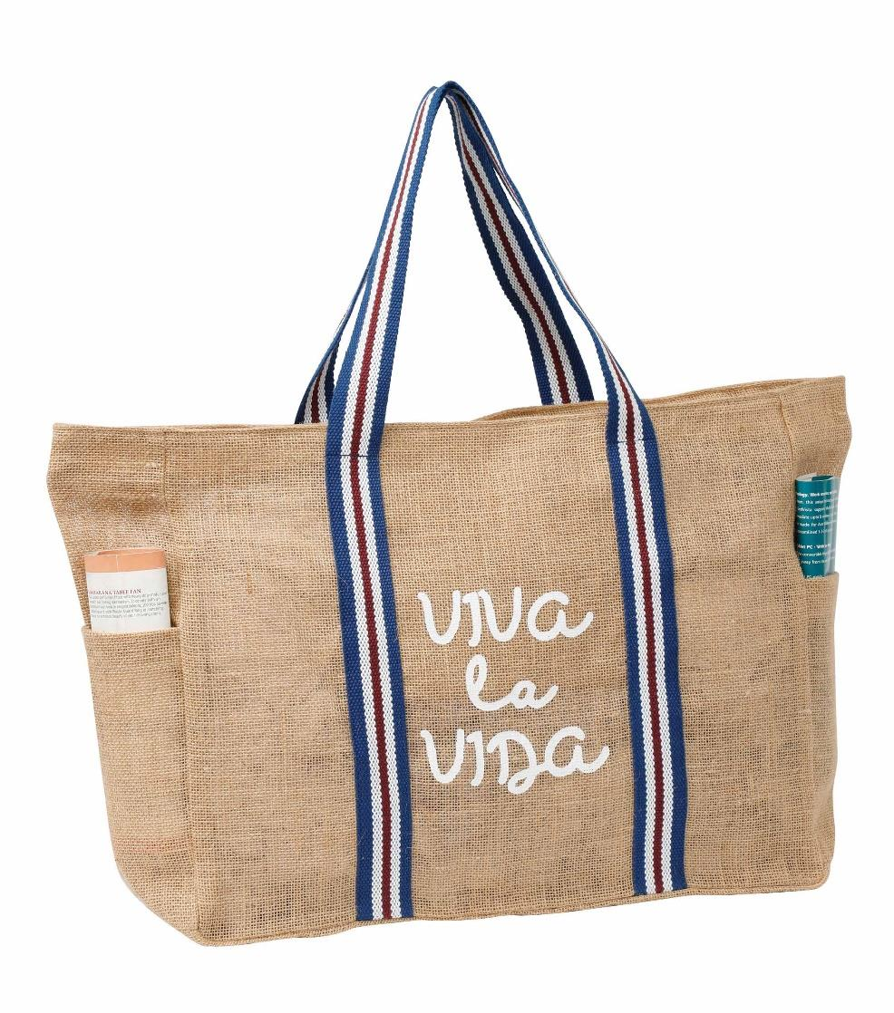 Jute Handbag With Pockets 4