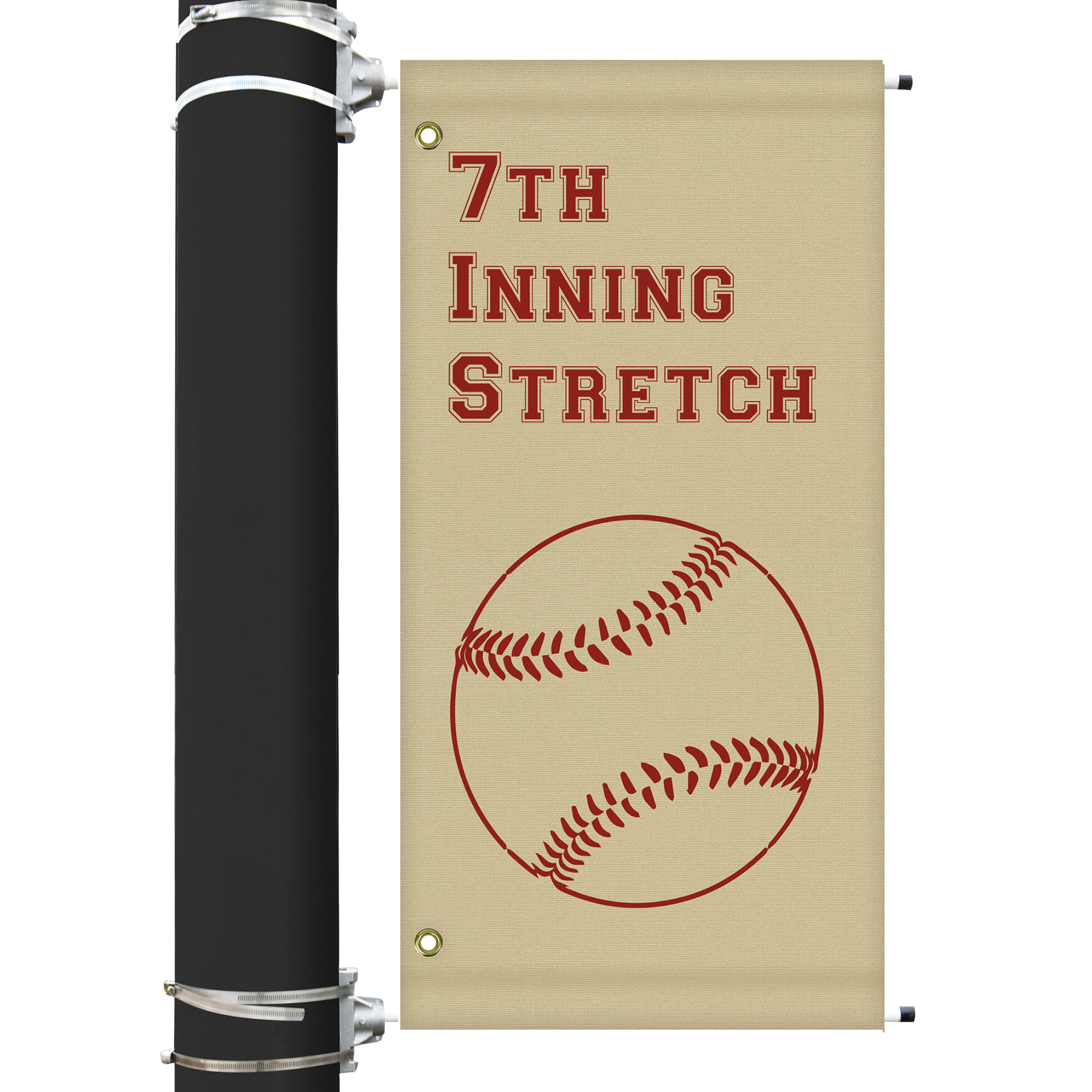 38" x 18" Custom Sunbrella™ Avenue Banner-1 Color Imprint 5