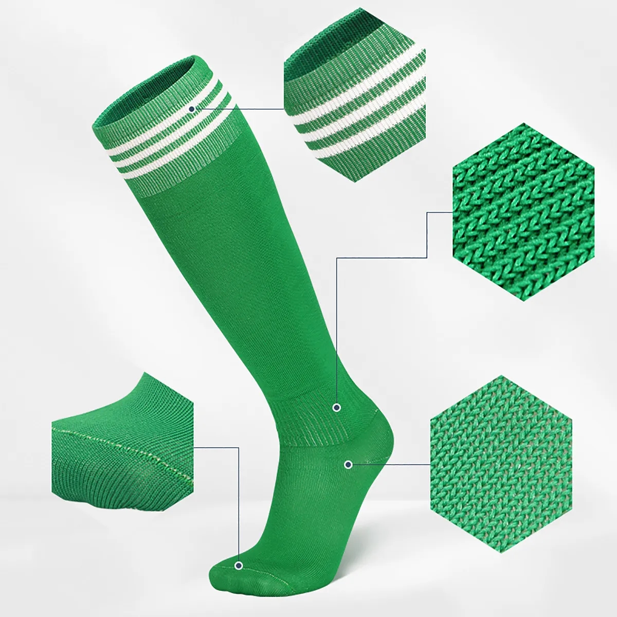 In Stock Durable Elastic Athletic Football Players Socks 3