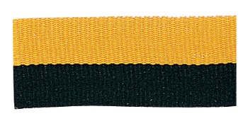 Black/Gold "V" Neck Ribbon with Clip, 7/8" wide 2