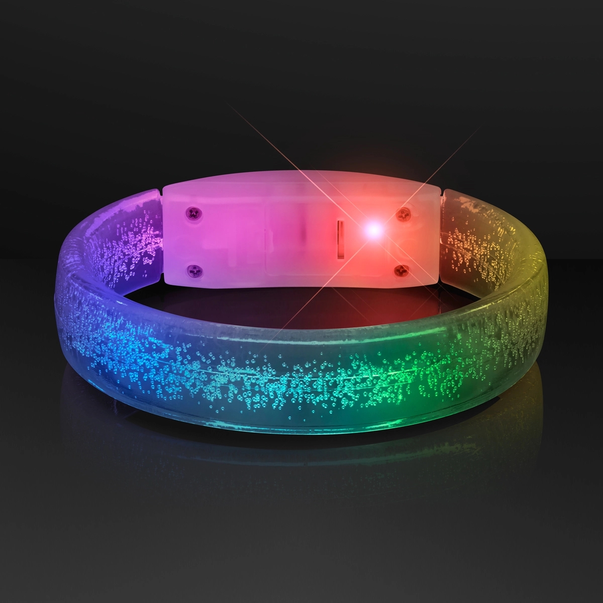 Color Change Bangle Bracelet, Light Bubbles 4