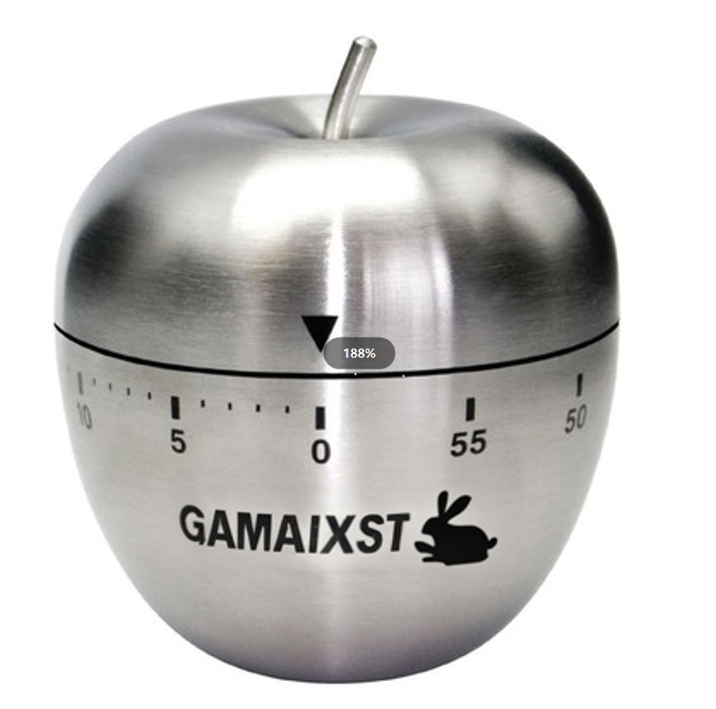 Stainless Steel Winding 60 Min Apple Timer 2