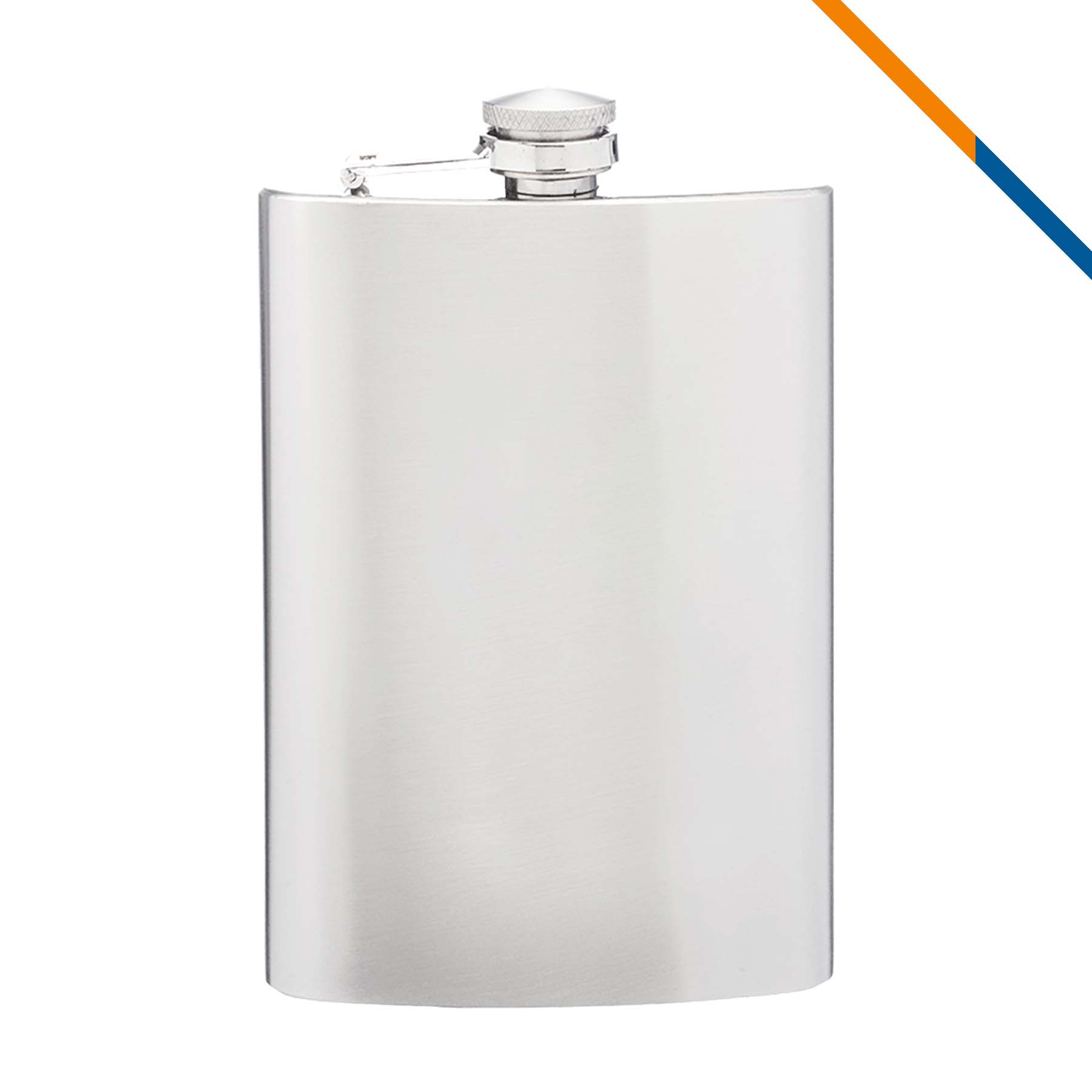 Romia Stainless Steel Hip Flask - 9 OZ., custom water bottle with logo imprint 5