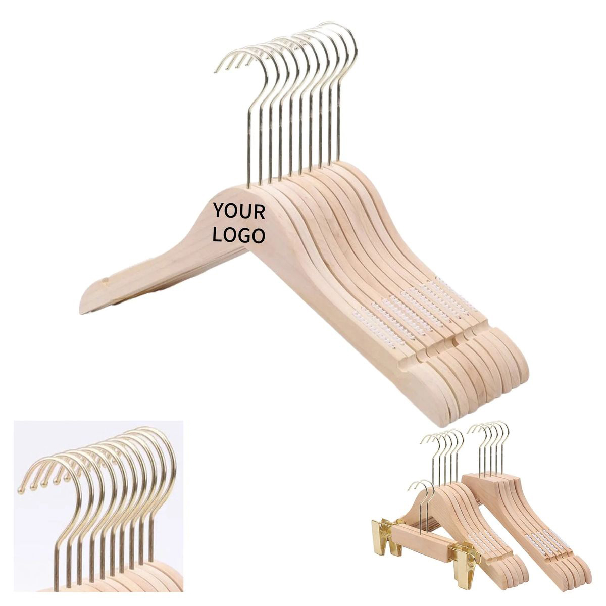 Wooden Polished Suit Clothing Hanger 1