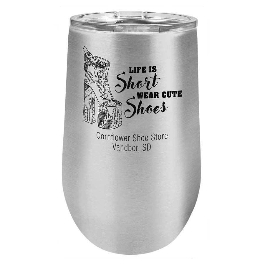 Polar Camel 16 Oz. Stainless Steel Vacuum Insulated Stemless Wine Tumbler W/Lid 2