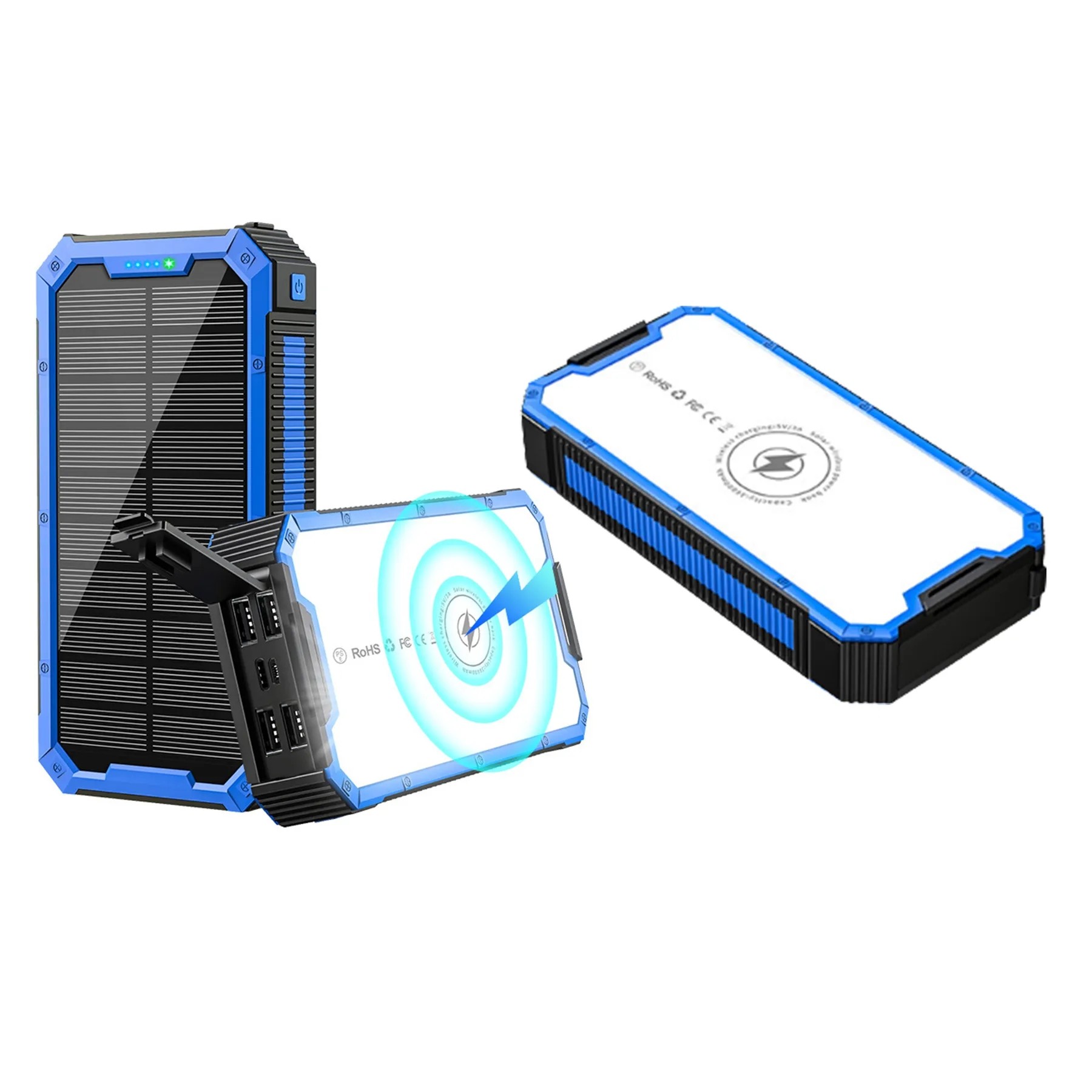 20000Mah Solar Power Bank Flashlight 2