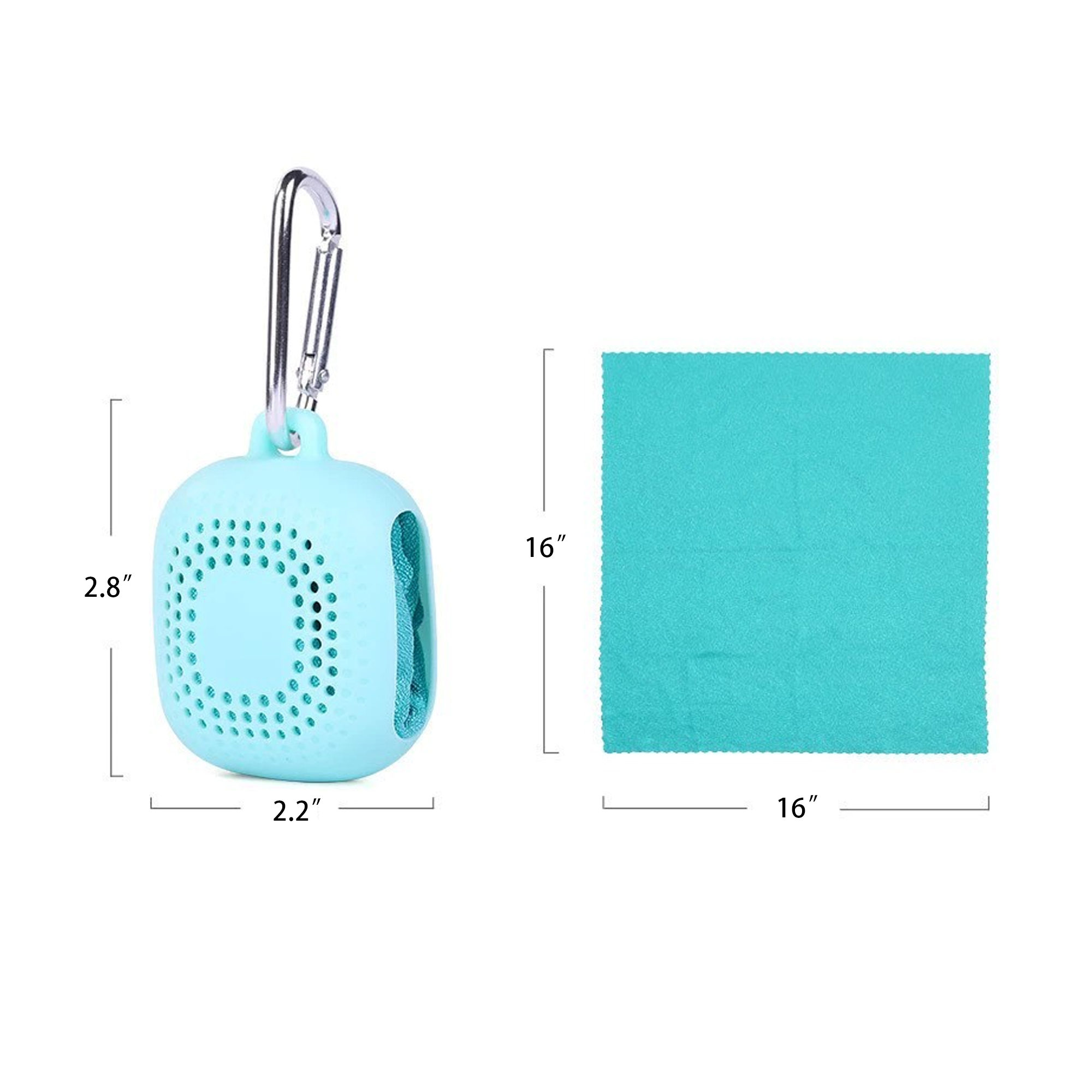 Quick Dry Microfiber Towel with Carabiner Clip 2