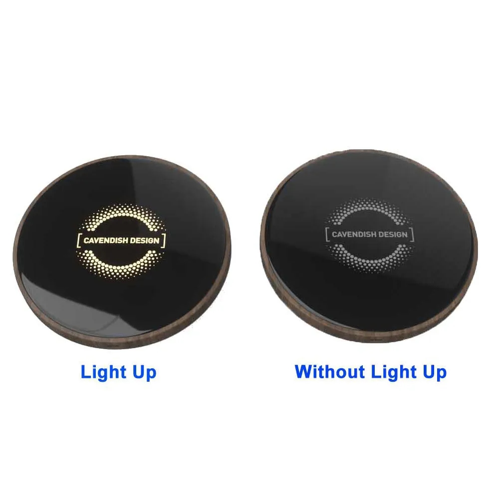 Light Up Bamboo Wireless Charger 6