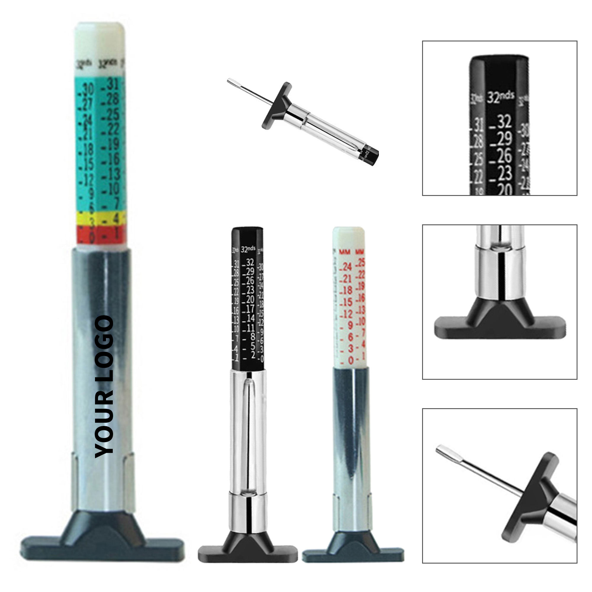 Tire Tread Depth Gauge With Pocket Clip 2