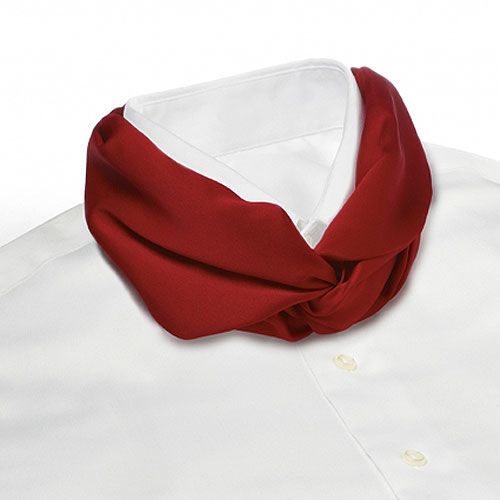 Red Banded Knot Scarf 2