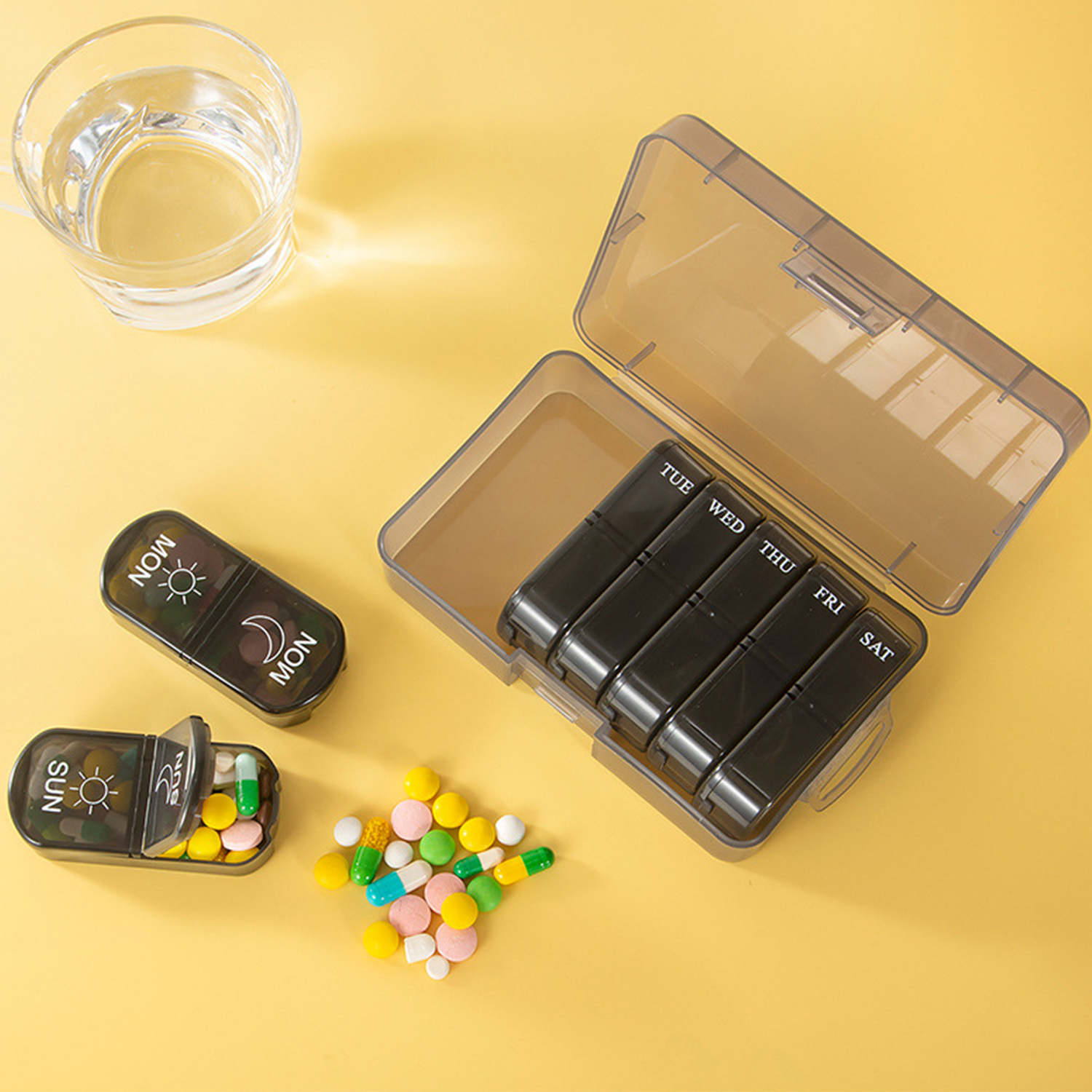 BPA Free Weekly Travel Pill Box Organizer 3