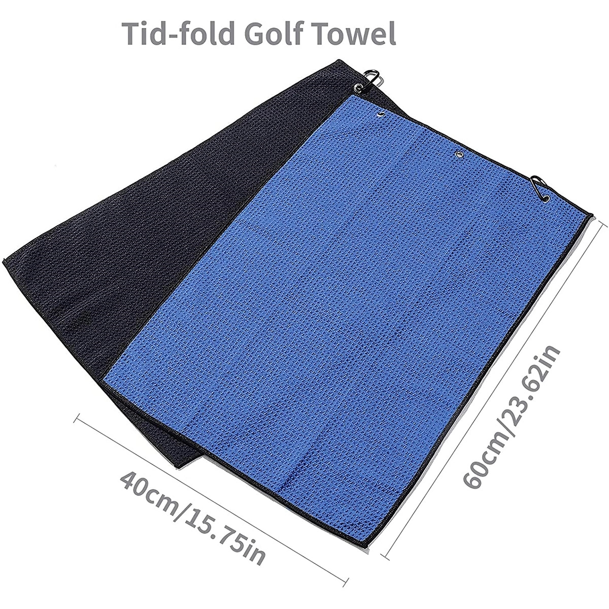 Microfiber Tri-Fold Golf Towel With Brush Tool Kit 1