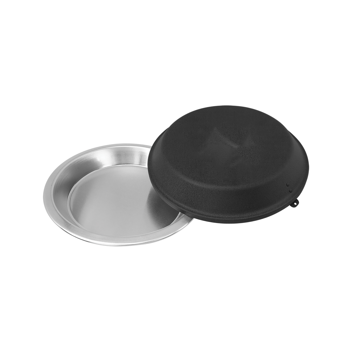 9" Aluminum Pie Pan w/Black Lid 2