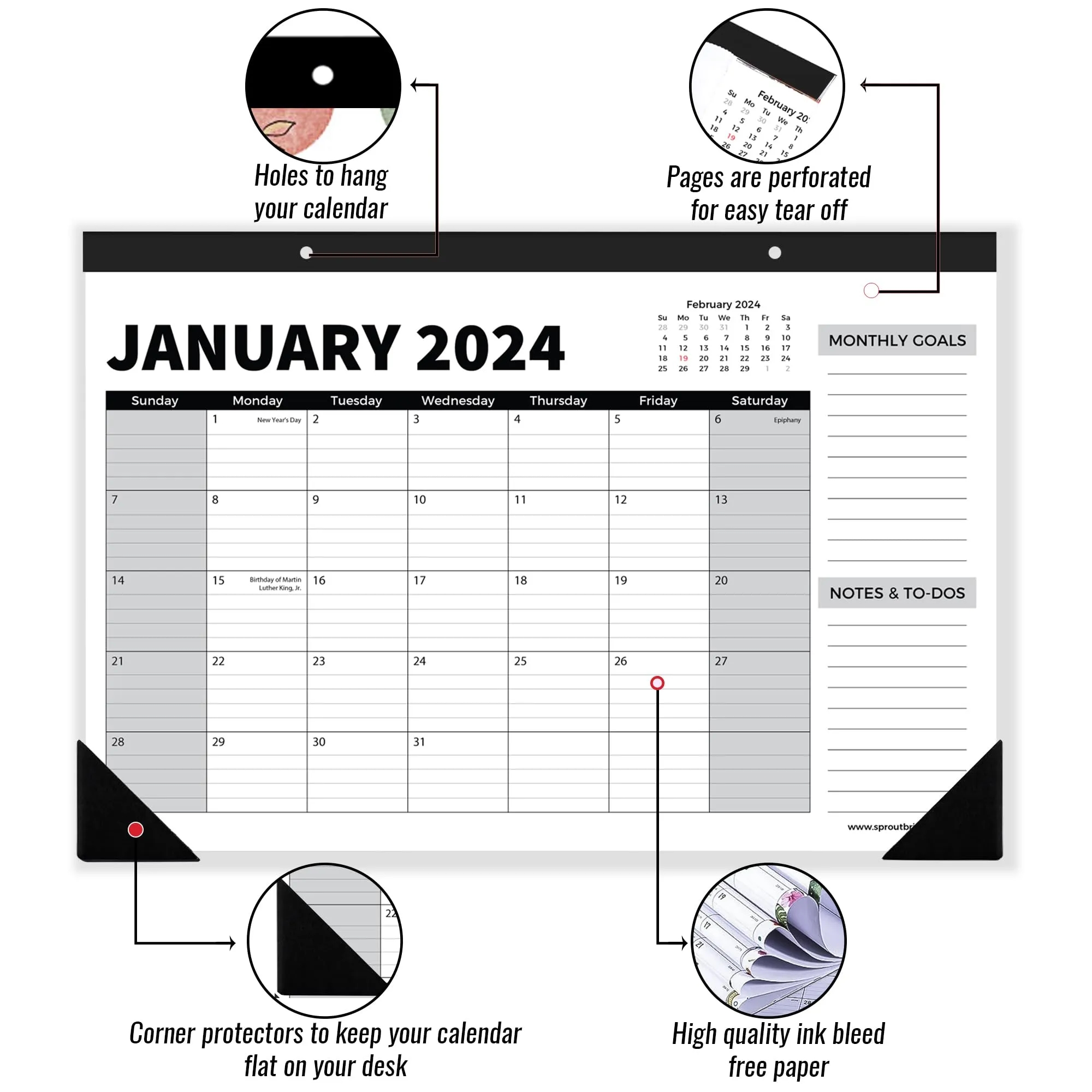 18-Month Desk Calendar 2