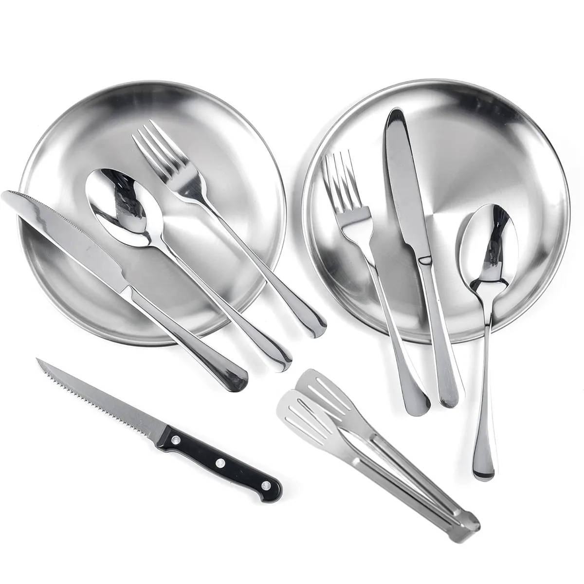 Custom Portable Stainless Steel Picnic Camping Utensil Set 3