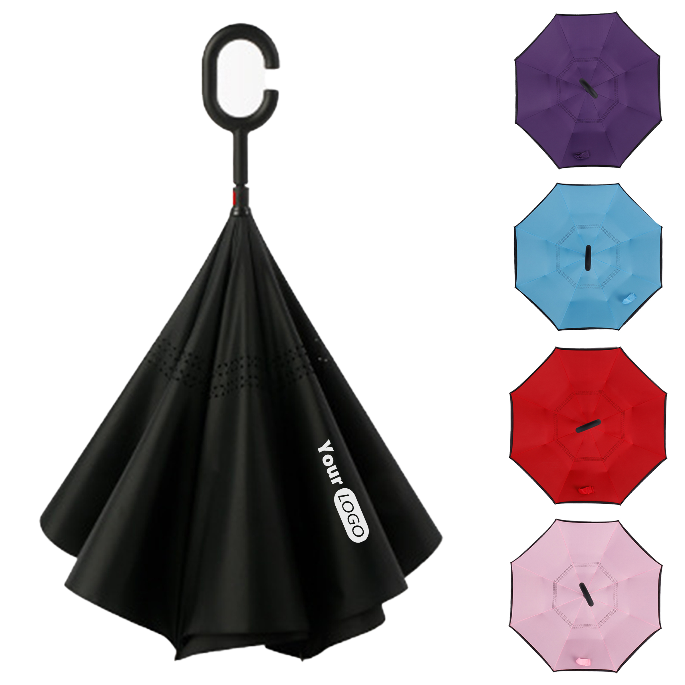 Polyester Convenient Inverted Umbrella 3