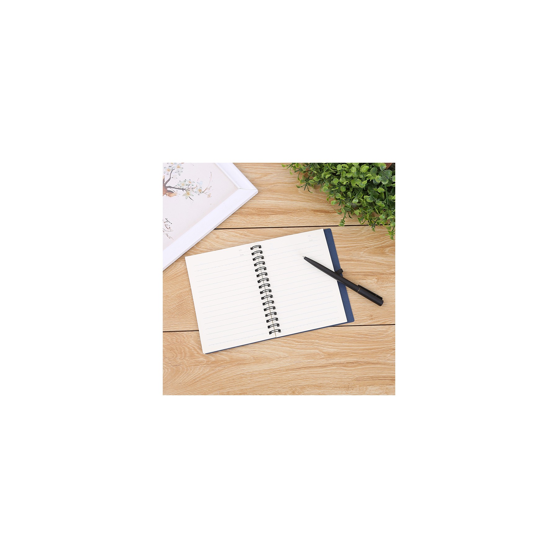 A5 Spiral Notebook Lined Hard Kraft Cover 4