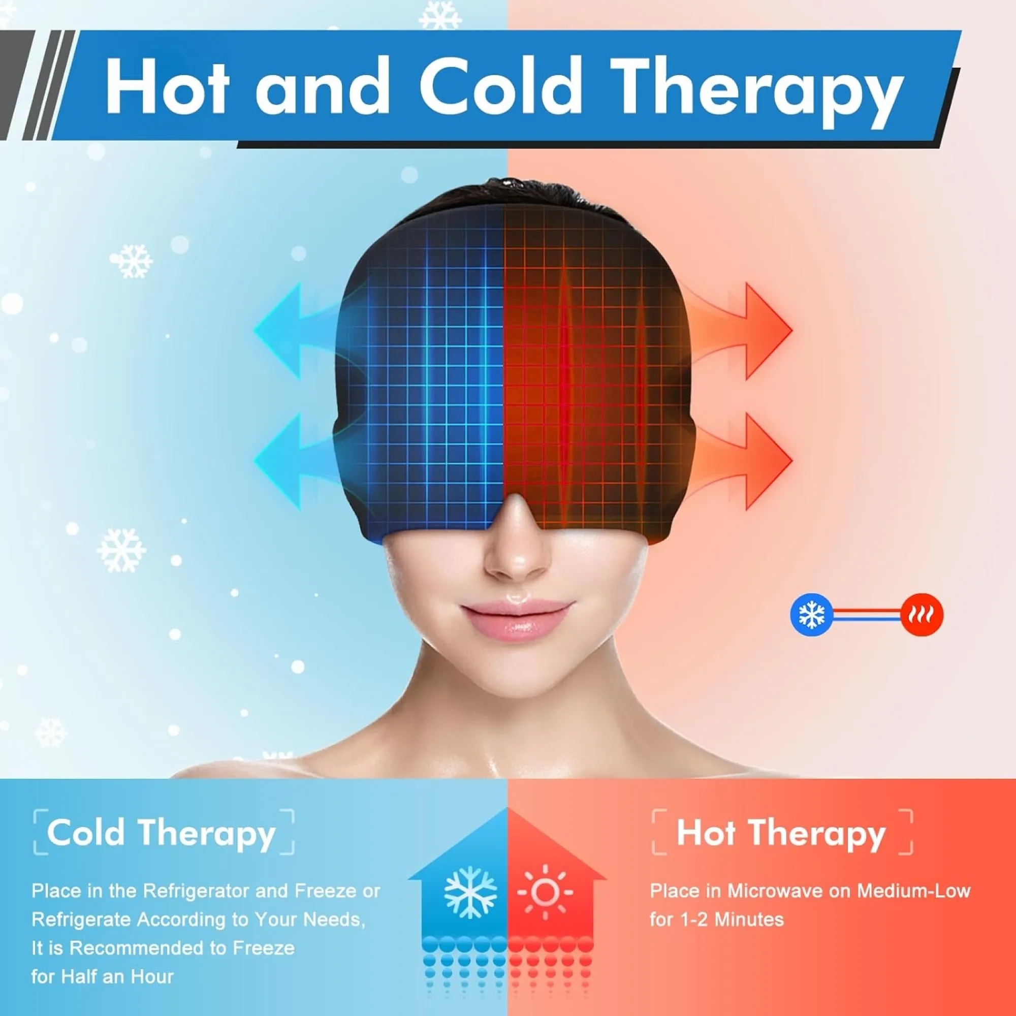 Cold And Hot Compresses Dual-Use Gel Headcover 1