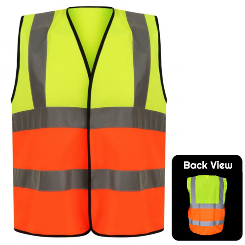 VISIPRO Unisex Hook & Loop Reflective Colorblock Safety Vest 12