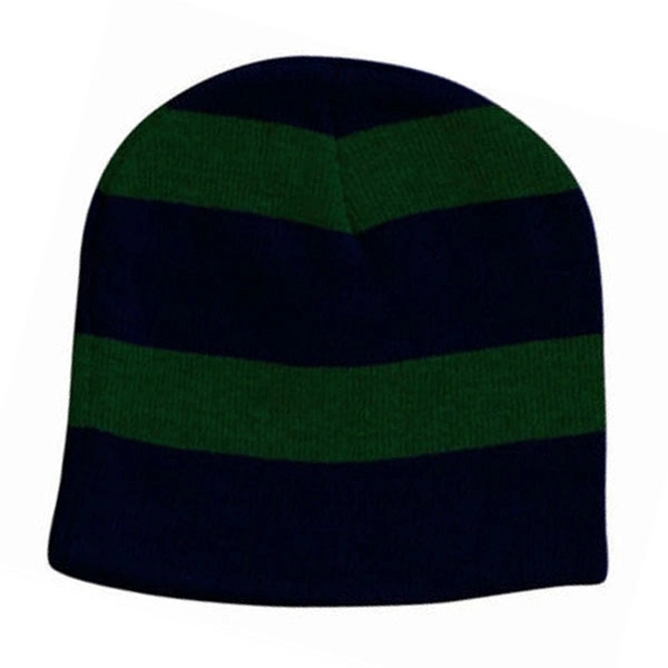 Rugby Striped Knit Beanies 10
