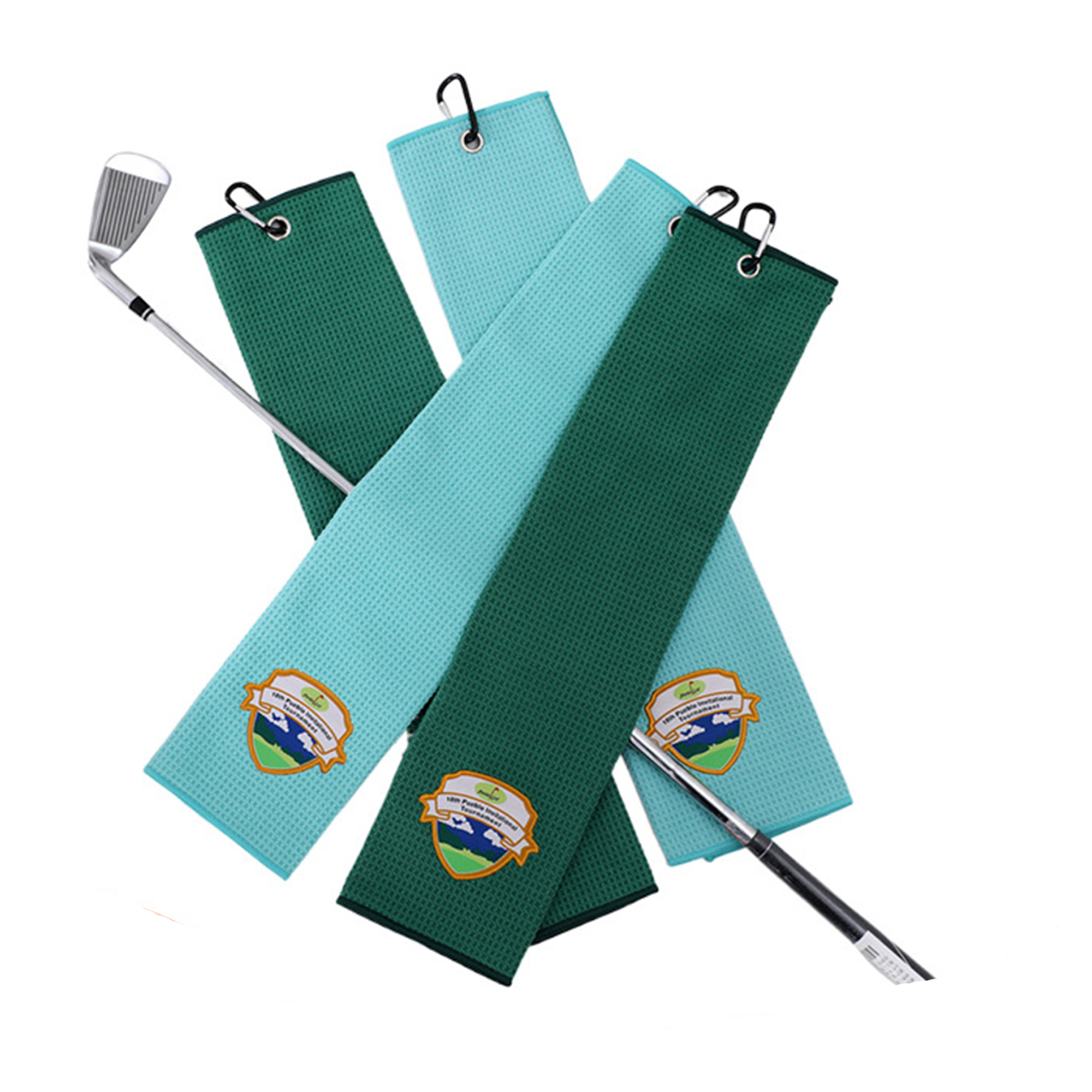 Embroidered Metal Clip Golf Towel 1