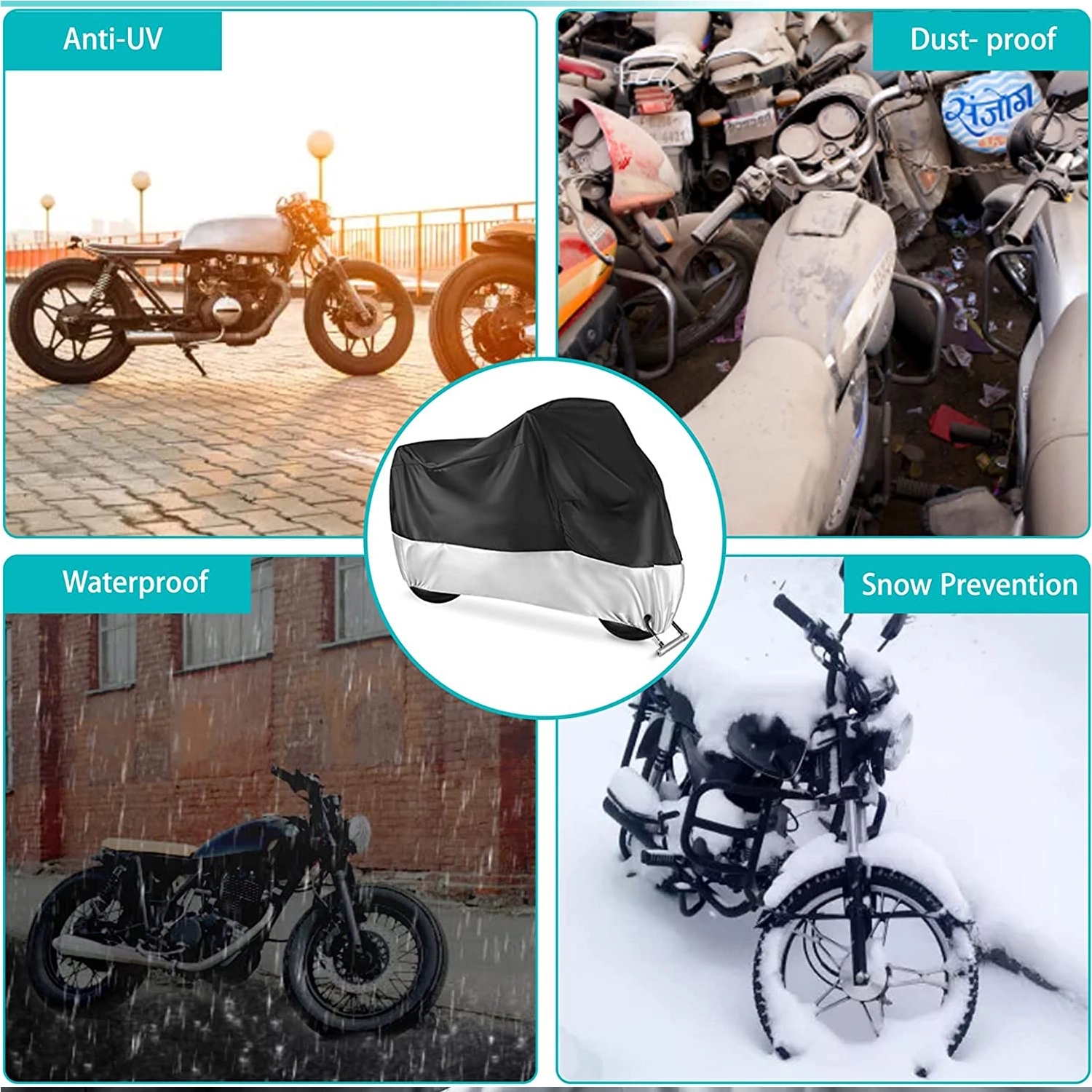Waterproof Sun Motorcycle Cover 5
